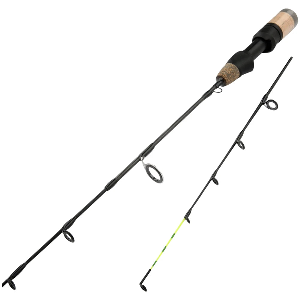 60CM Telescopic Ice Fishing Rod with Soft Action and Two Tips