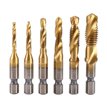6x M3-M10 HSS Metric Tap Hex Shank Bit