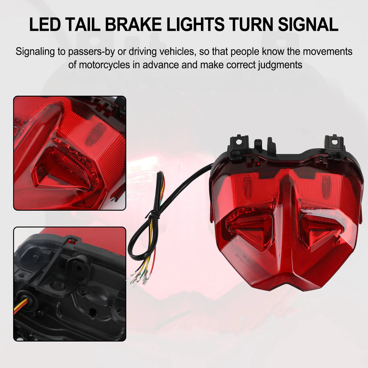 Tail Brake Lights Turn Signal for Yamaha MT-09 MT10 SP (2021–2023) Red
