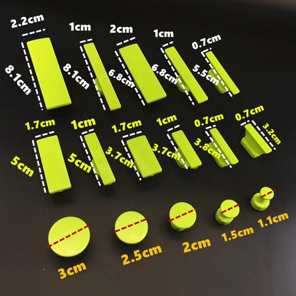16 Piece Dent Traction Plates with Suction Cups for Hail Damage Solutions
