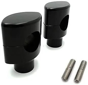 1 1/4in Hefty Handlebar Riser 2" Rise Black for DNA Paughco Springer Chopper
