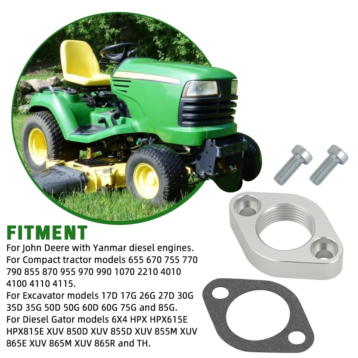 Engine Coolant Block Heater Adapter Kit for John Deere (AM101390, AM882530)