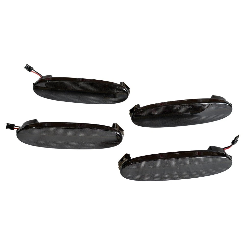 Set of 4 Smoked White LED Front Rear Side Marker Lights for Jaguar XJ (1998–2003)