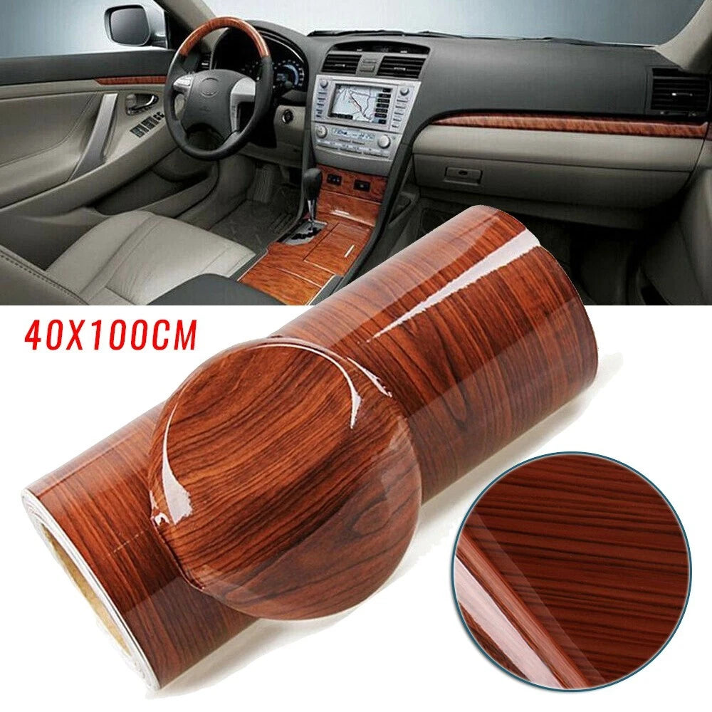 Wood Grain Textured Wrap Decal for Car Interior Panel