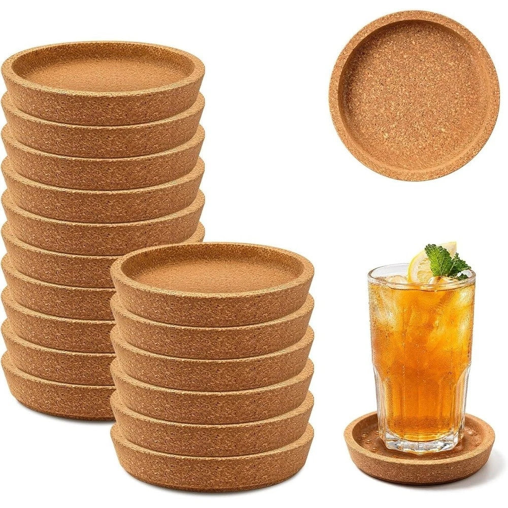 Set of 4 Non-Slip Cork Coasters for Daily Drinking