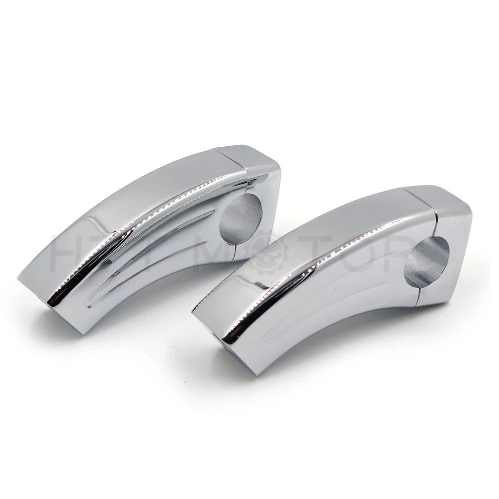 Pair of 3.5" Chrome Handlebar Risers for Motorcycle (25mm, 1")