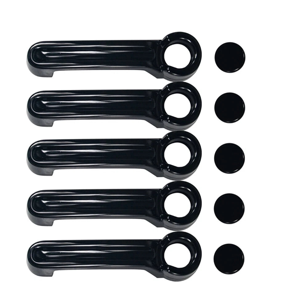 5X Car Door Outer Handle Cover Trim Black for Jeep Wrangler JK (2007–2018)