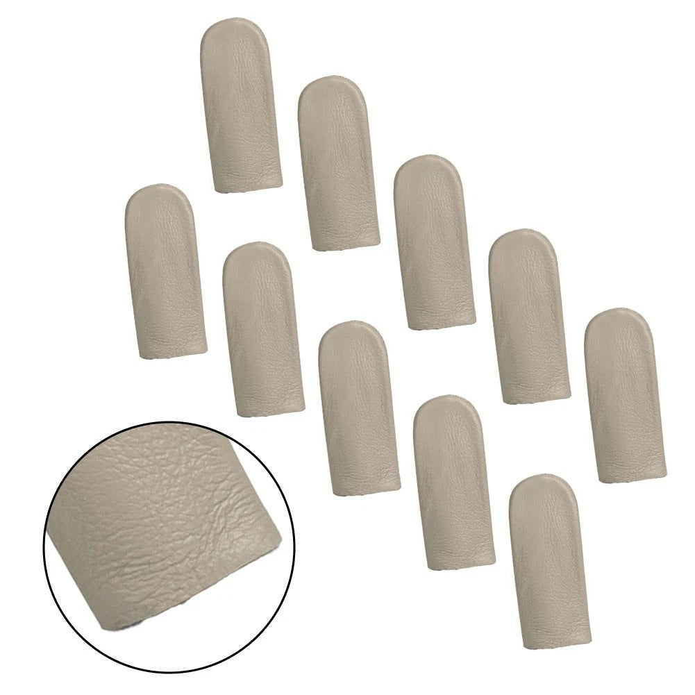 10pcs Cowhide Finger Cots for Manual Work Safety
