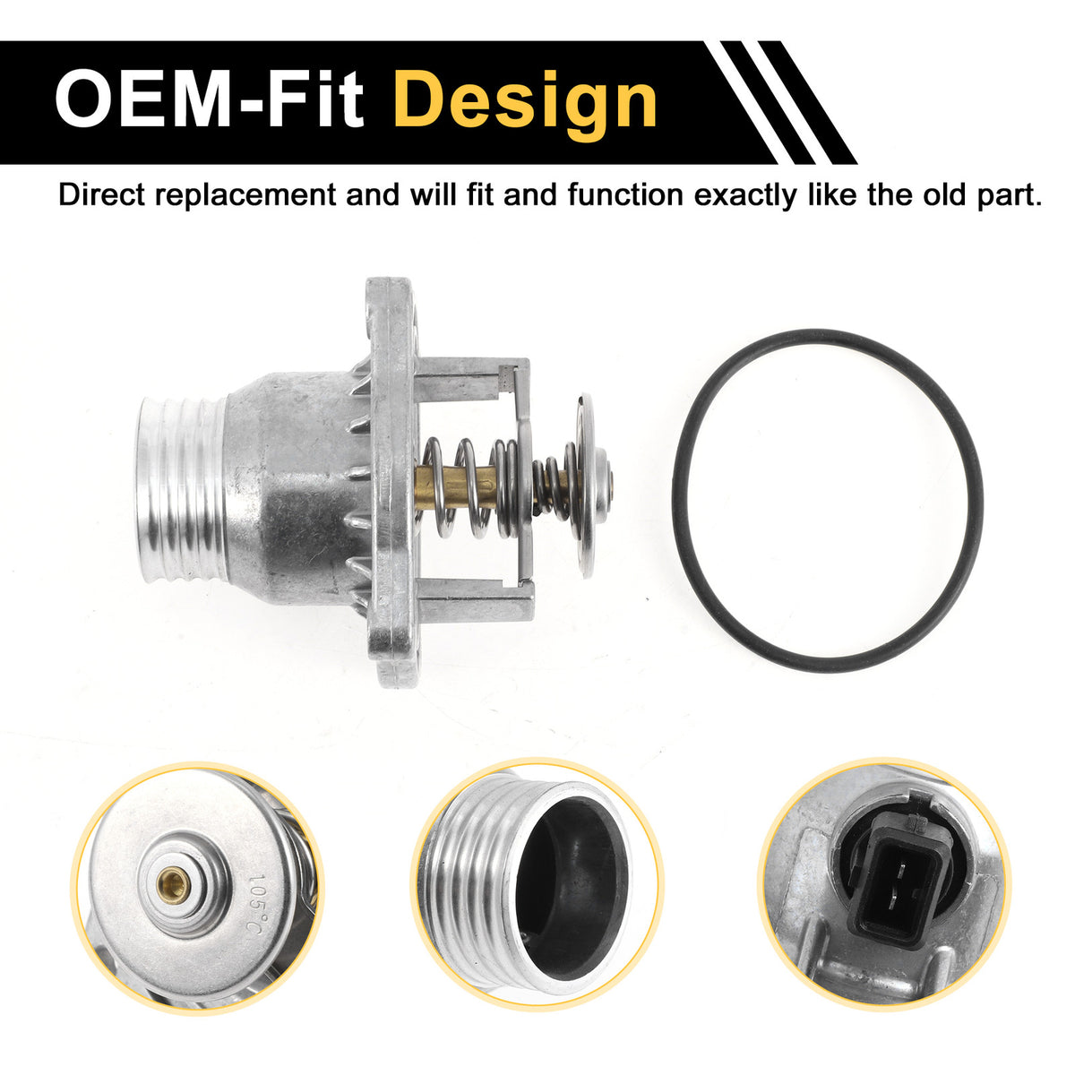 Engine Coolant Thermostat Housing Replacement for BMW 540i 740i 4.4L (1997–1998)