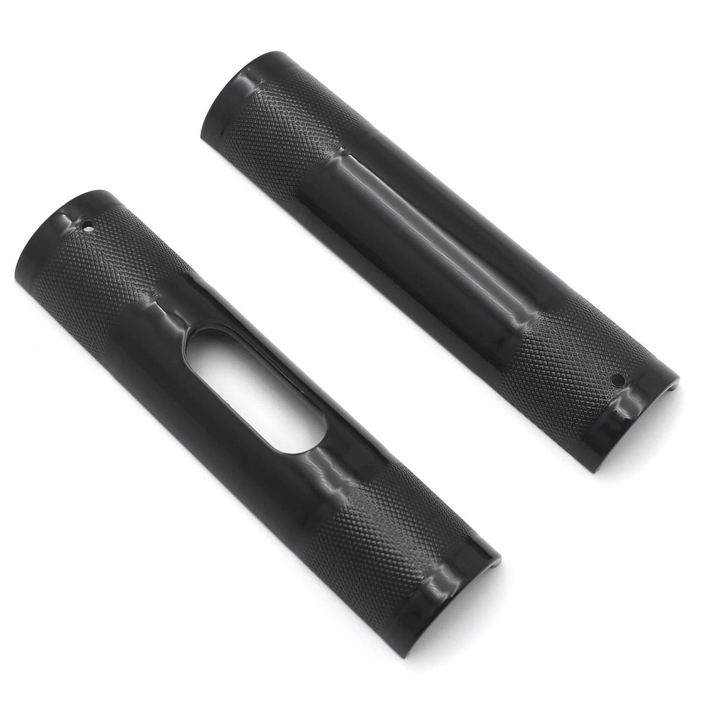 Black Knurled Handlebar Riser Adapter 1" to 1.25" for Harley