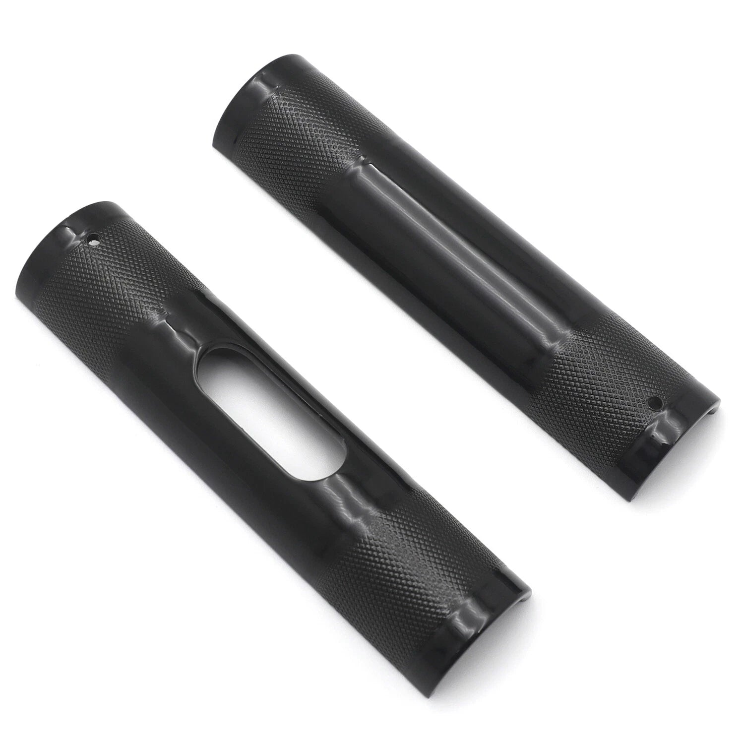 Black Knurled Handlebar Riser Adapter 1" to 1.25" for Harley