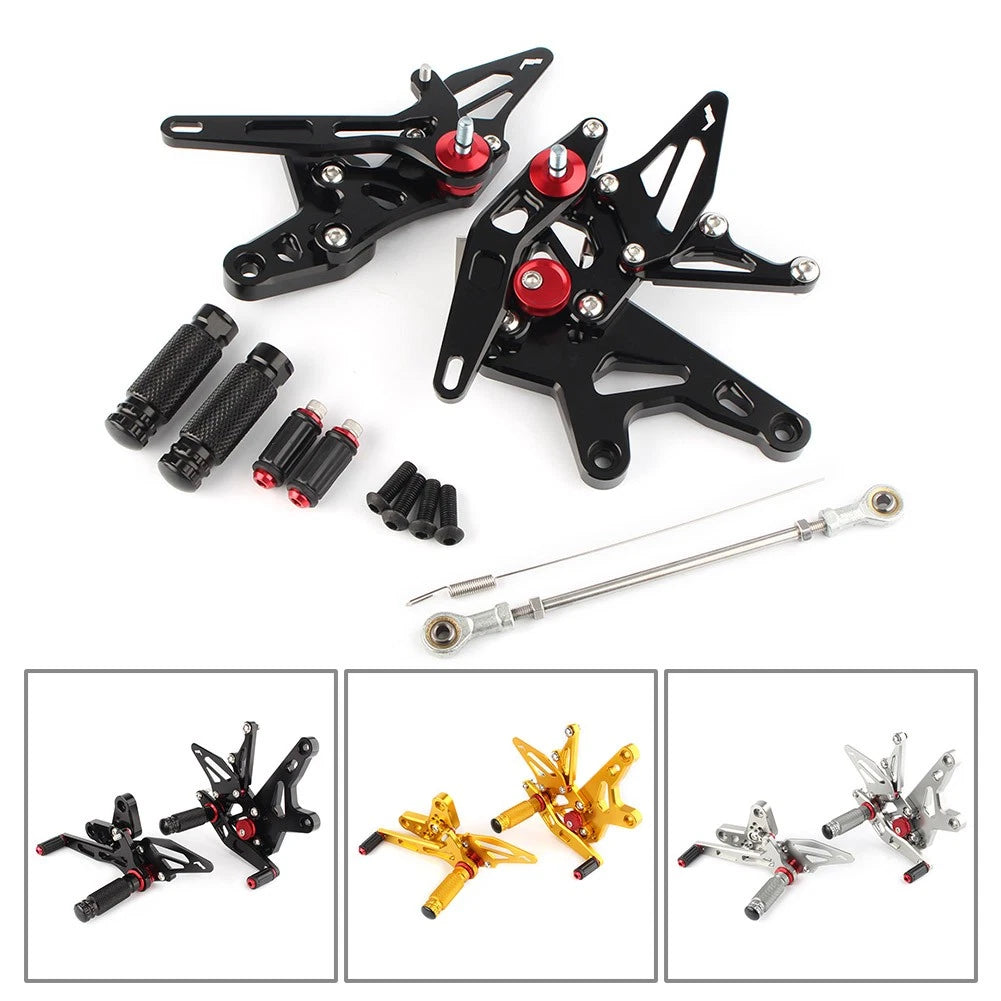 Adjustable Footrest Rear Sets Foot Pegs for Kawasaki ZX-R400 Ninja (2018)