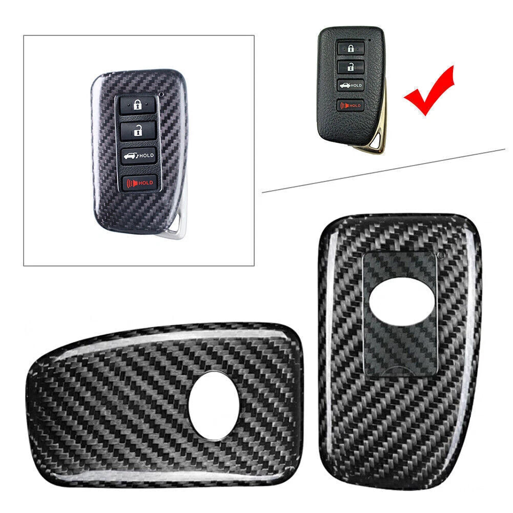 Remote Smart Key Fob Shell Cover for Lexus (2014–2017) Carbon Silver Black