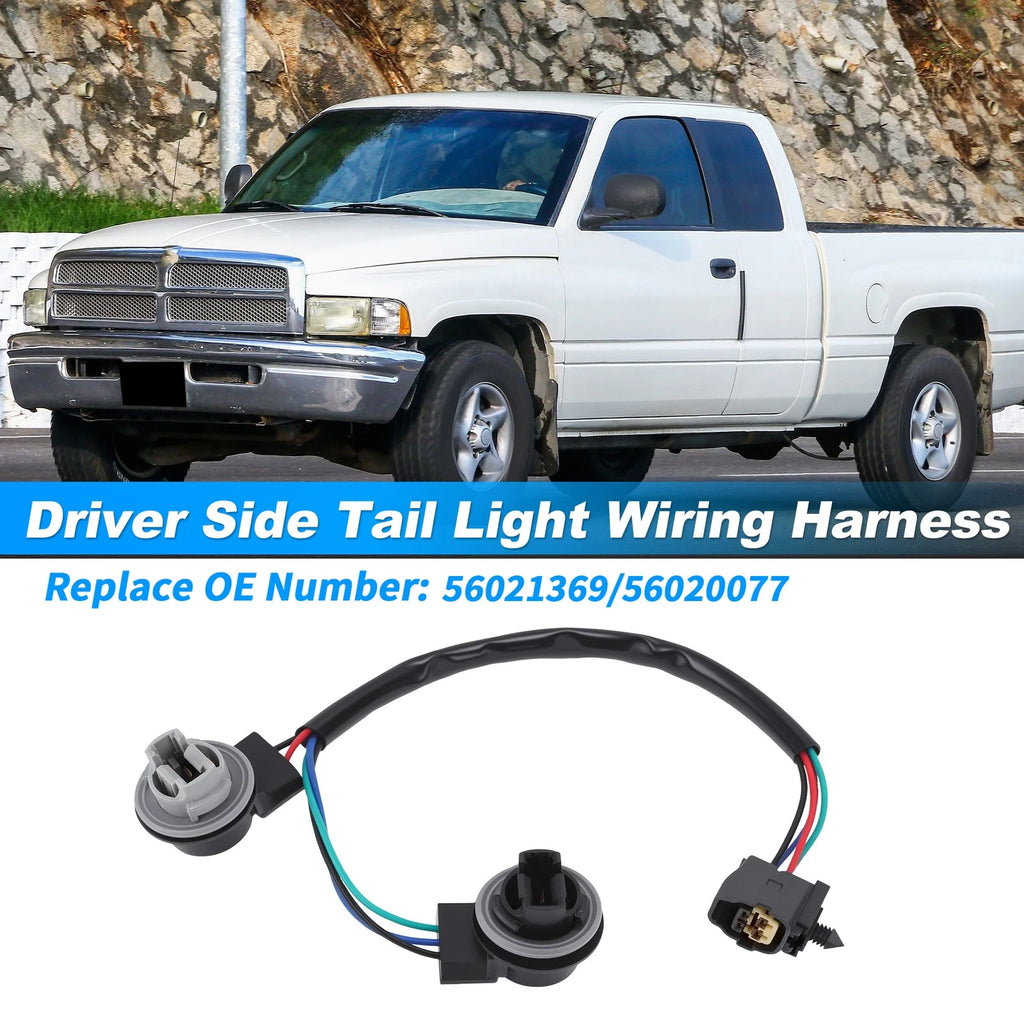 Driver Side Tail Light Wiring Harness Replacement for Ram 1500 2500 3500 (2010–2017)
