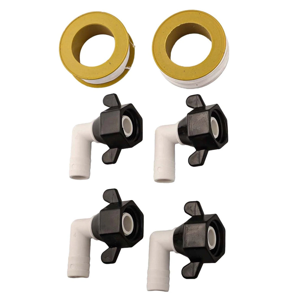 Rotatable Barb Elbow & Straight Swivel Adapters for Easy Installation