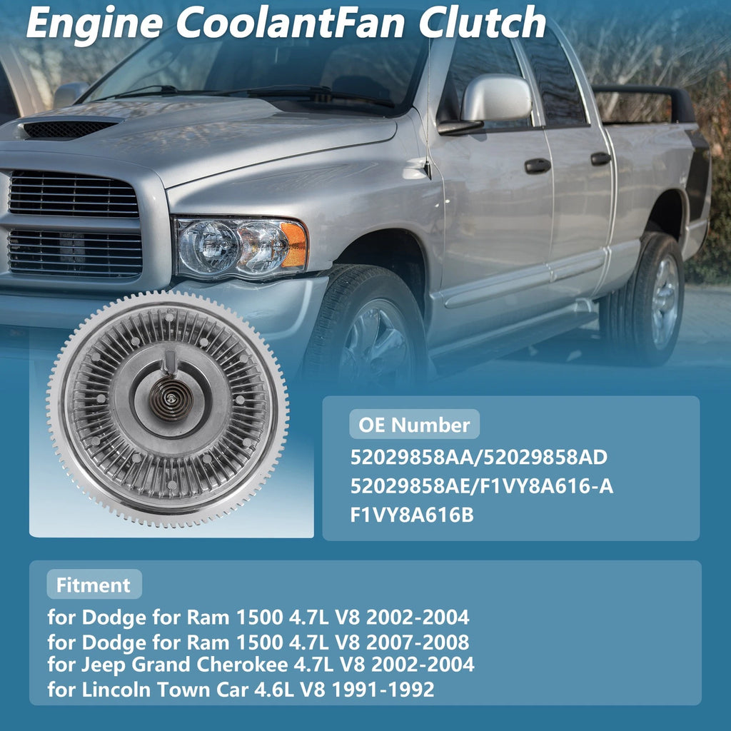Engine Cooling Fan Clutch Replacement for Dodge Ram 1500 4.7L V8 (2002–2004)