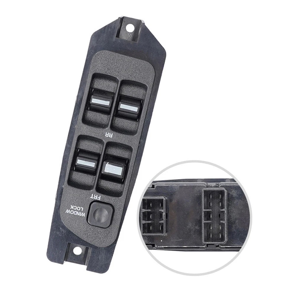 Window Switch Button Front Left for NEXIA Saloon (1997–2008) Black ABS