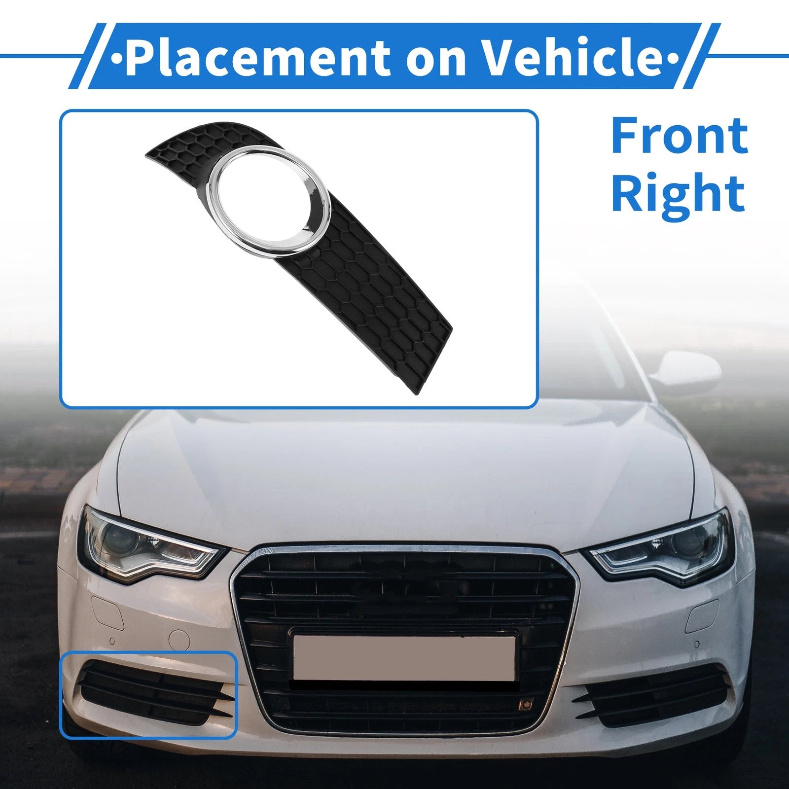 Front Right Fog Light Grill Replacement for Chevrolet Aveo (2008–2010)