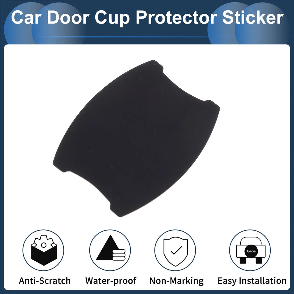 Car Door Handle Scratch Protector for (68x85mm, Black)