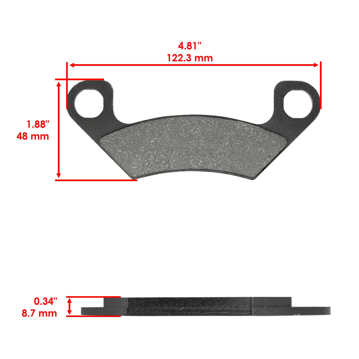 Front and Rear Brake Disc Rotors Replacement Kit for John Deere RSX860i (2012–2021)