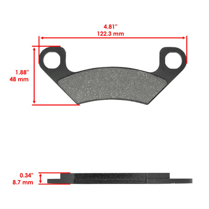 Front and Rear Brake Disc Rotors Replacement Kit for John Deere RSX860i (2012–2021)
