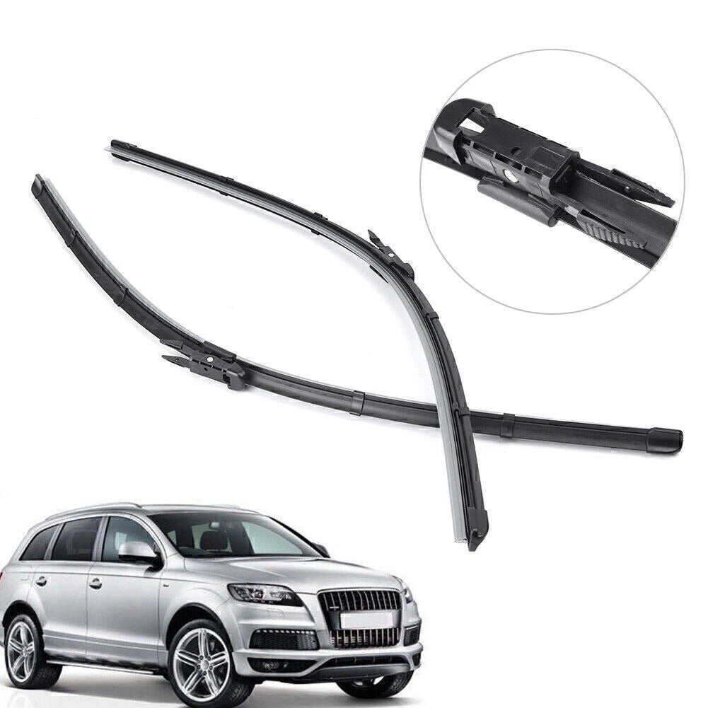 Set of 2 Bracketless Windshield Wiper Blades for Audi Q7 (2006–2015)