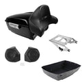 Trunk Backrest Pad Speaker Mount Rack for Harley Touring Glide (2014–2026)