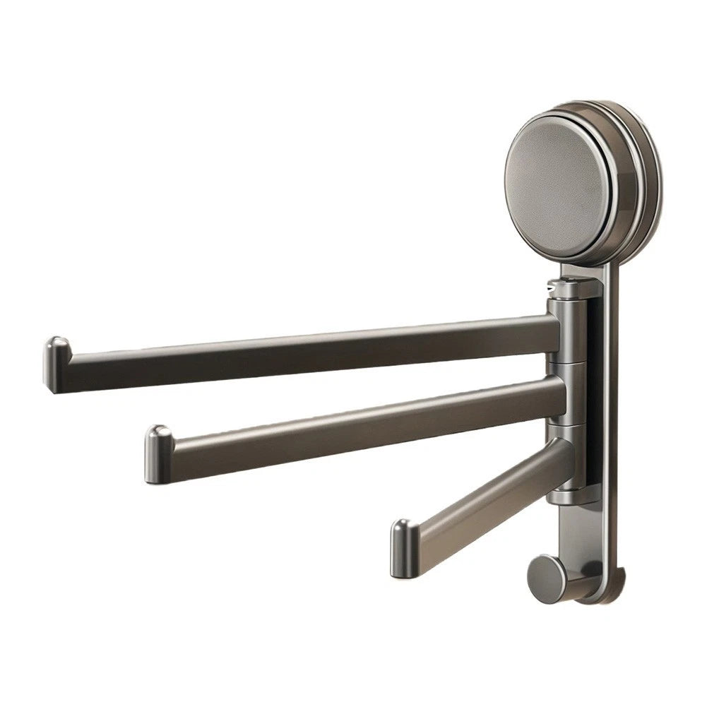 3 Arm Rotating Towel Rack with Suction Cup for Tile Glass Smooth Walls