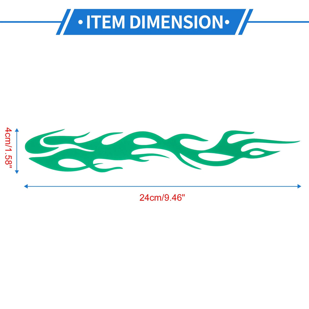 Reflective Bumper Decal for Universal Fit (2010–2023) - Green Flame Design