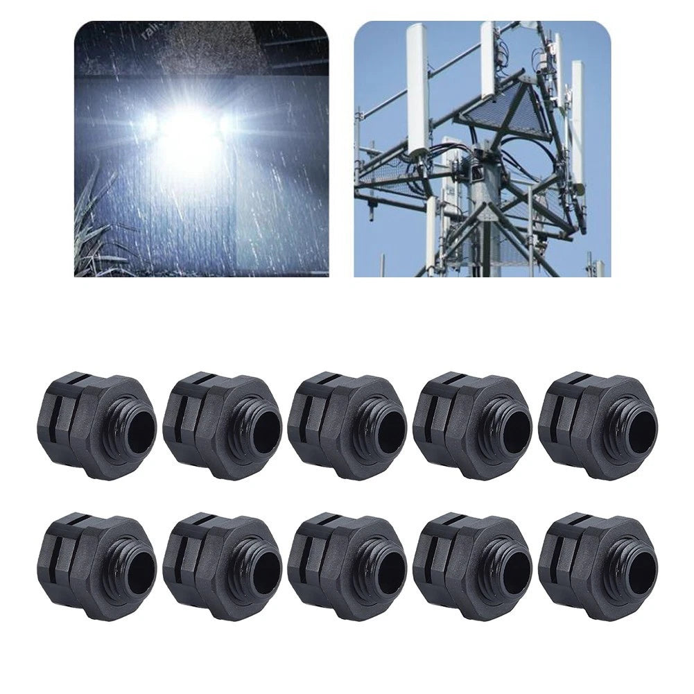 10X Plastic Vent Valves for Outdoor Security Lighting with Nuts