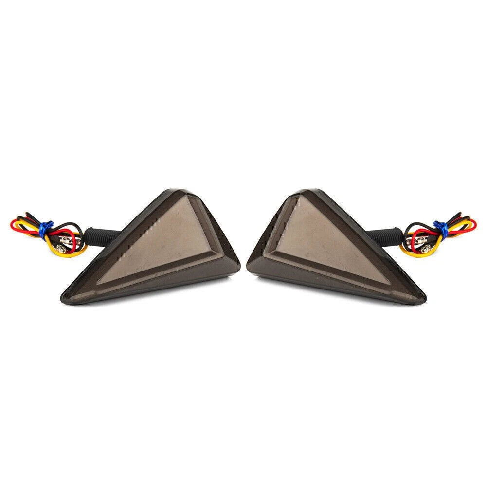 Motorcycle Amber Flush Mount LED Turn Signal DRL Blinker Light Indicator White