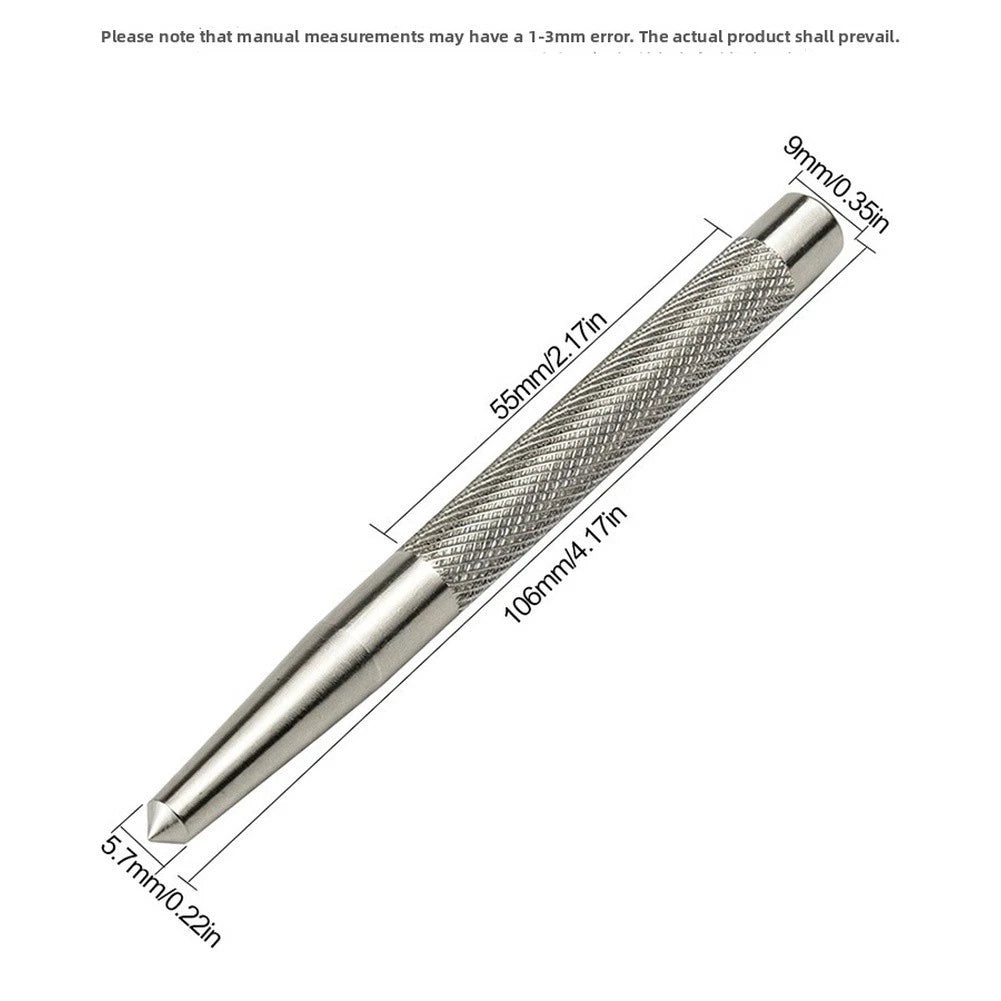 Center Punch for Accurate Drill Start Points on Stainless Steel