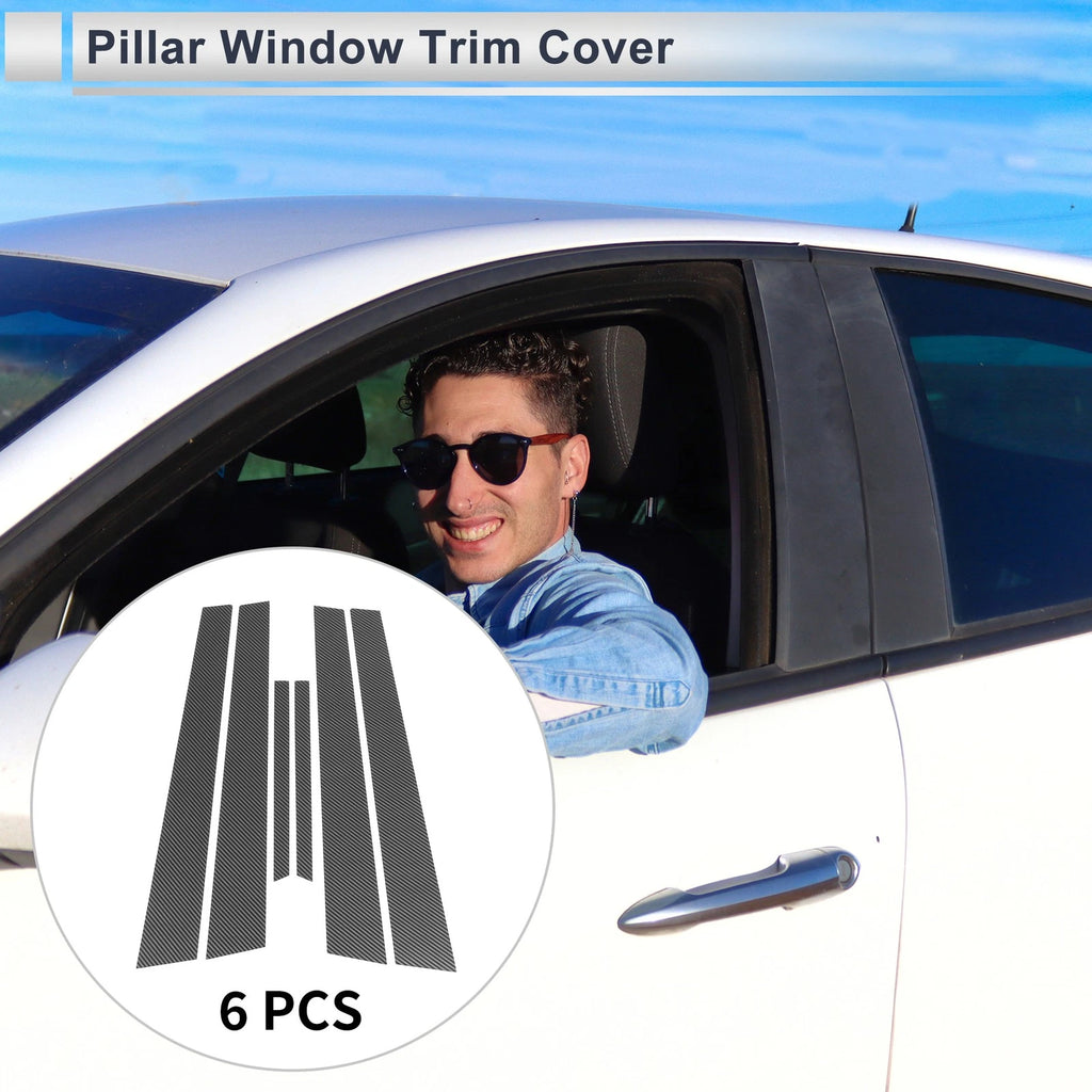 6 Pcs Door Pillar Window Trim Replacement for Mazda 6 (2003–2007)