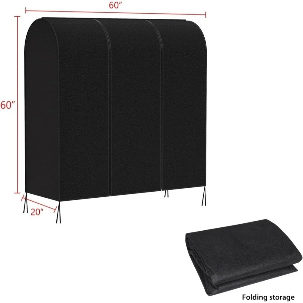 2X Dustproof Garment Rack Cover for Clothes Hanger (210D Oxford Fabric)