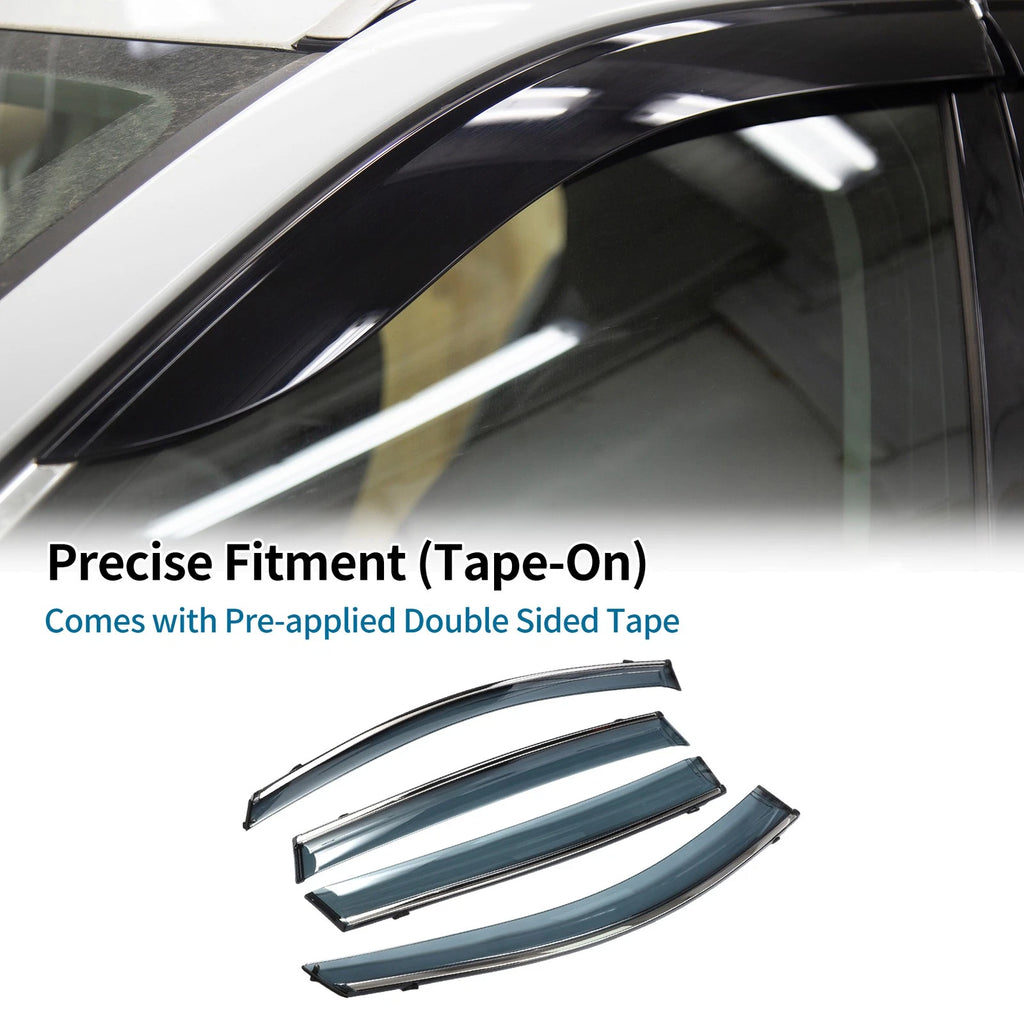 Window Deflectors Side Vent Visors Black 1 Set for Toyota RAV4 (2013–2018)