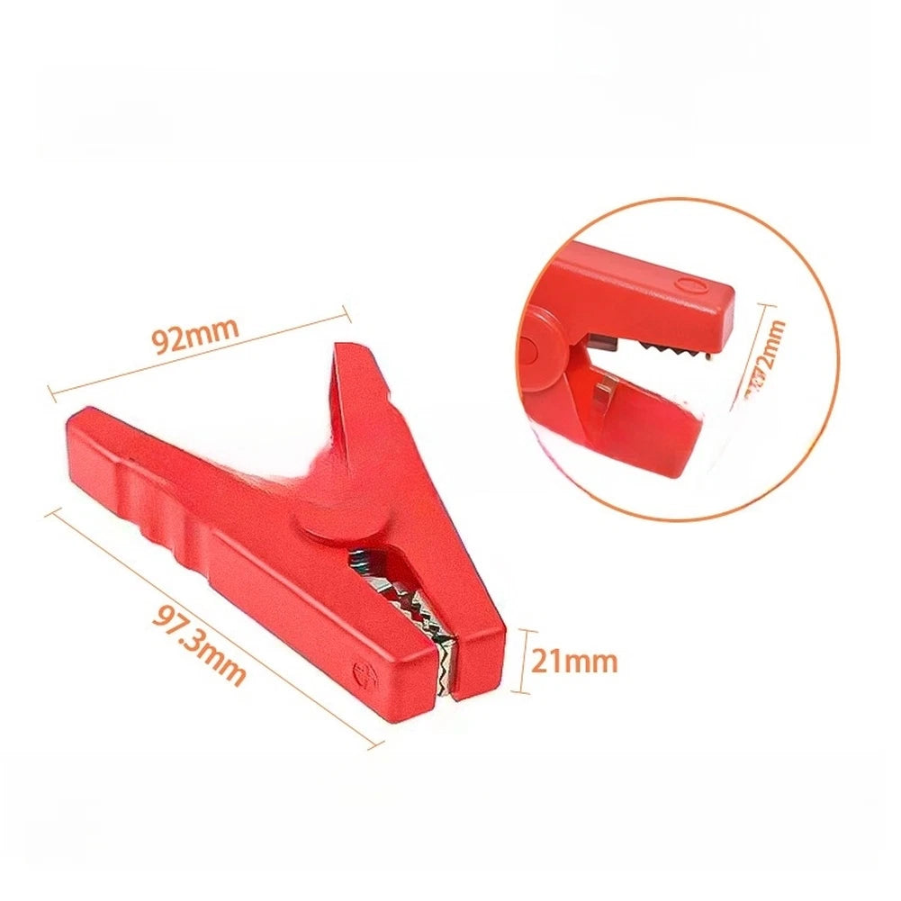 2X Crocodile Clips 100A Insulated Plastic Handle for Battery Charging