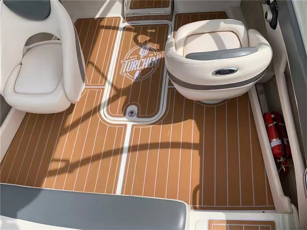 EVA Pads for Bulls Bay 2200 Cockpit Swim Platform (2019) - Teak Deck Color #3