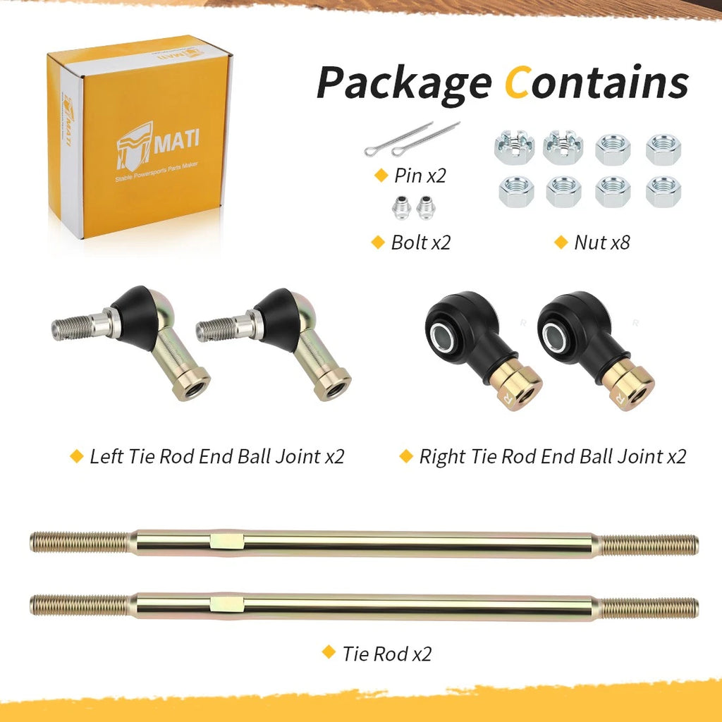 2X Tie Rod End Kit for Polaris Big Boss 400L 500 Magnum 325 425 500 (1996–2005) 5020768