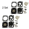 Set of 2 Carburetor Gasket Kit for Zama RB-115 C1U-W18 C1U-W18A C1U-W24