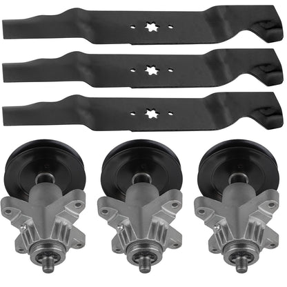 Deck Spindle and Blade Replacement for Troy-Bilt GT-2554 GTX2654 (2010–2020)