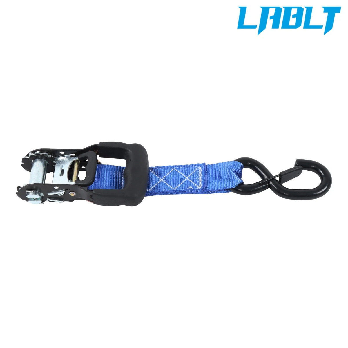Set of 4 Ratchet Straps 1.6"×15' with S Hooks - 5208 lbs Break Strength