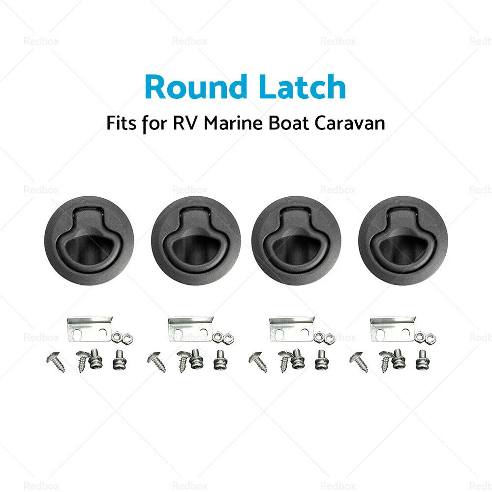 4x Round Flush Pull Slam Hatch Latch for RV Marine Boat Caravan