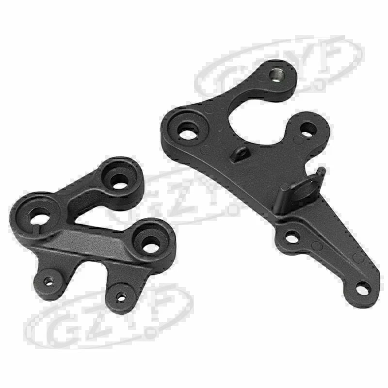 Front Rider Footrest Pegs Brackets for Suzuki GSXR1000 (2005–2010) Black