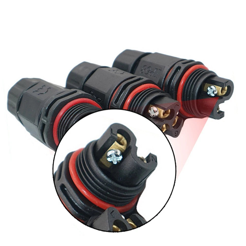 Screw Fixed IP67 Waterproof 2/3 Pin Gauge Electrical Connector Cable