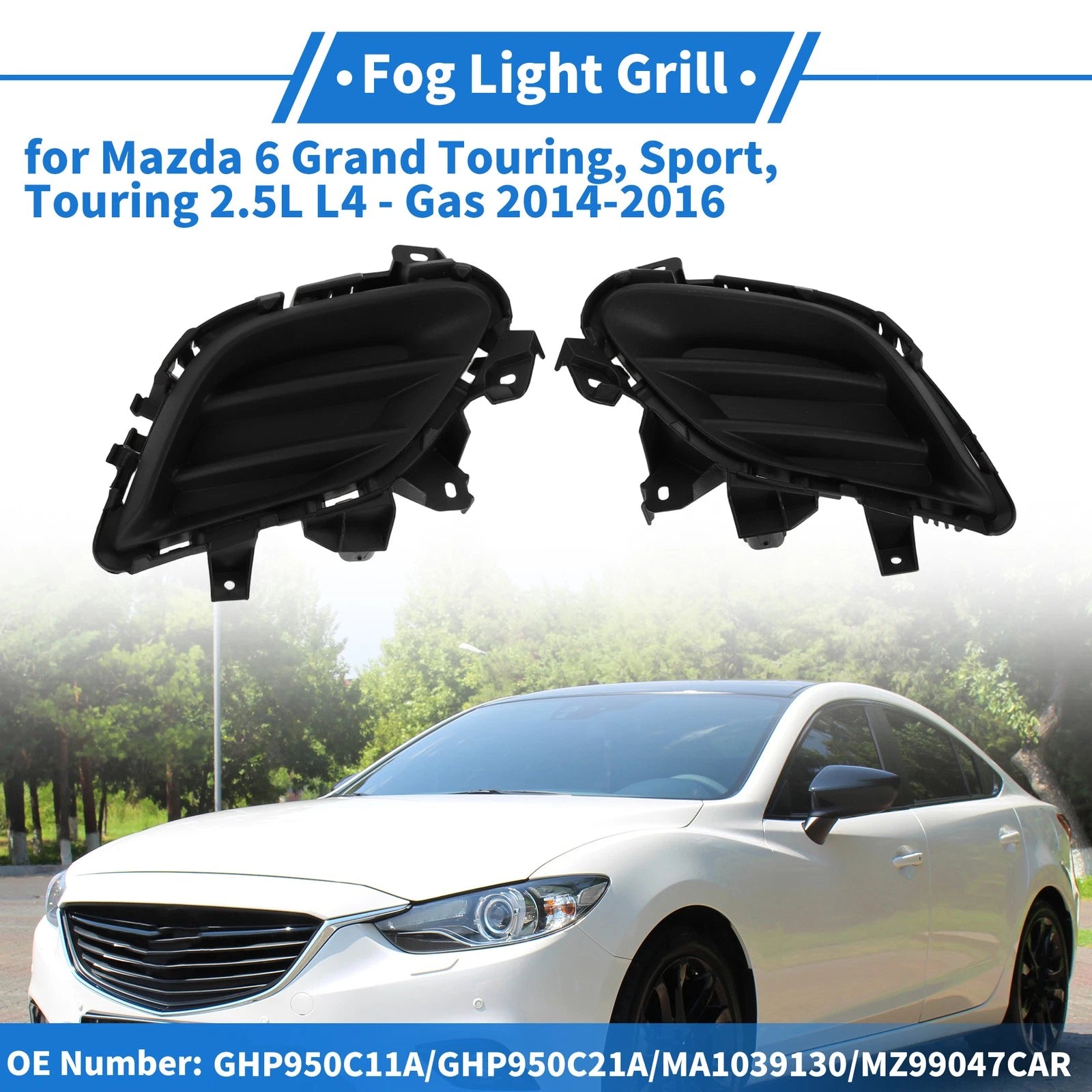 Front Bumper Fog Light Cover Replacement for Mazda 6 Grand Touring (2014–2016)