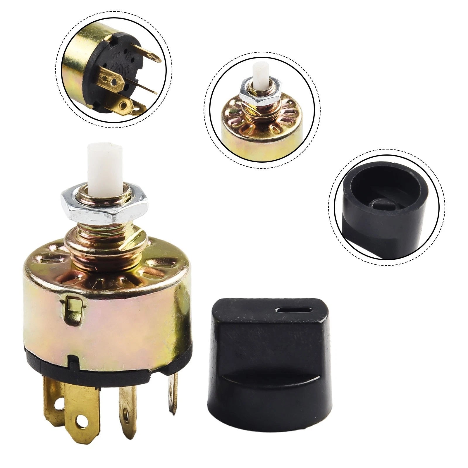 Air Conditioner Blower Switch for Car (12V, 24V, 3-Speed)