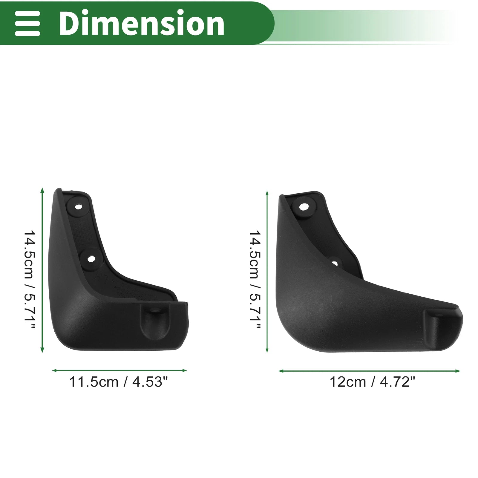 Mud Flaps Splash Guards for Kia Picanto (2011–2018) W/ Mount Accessories