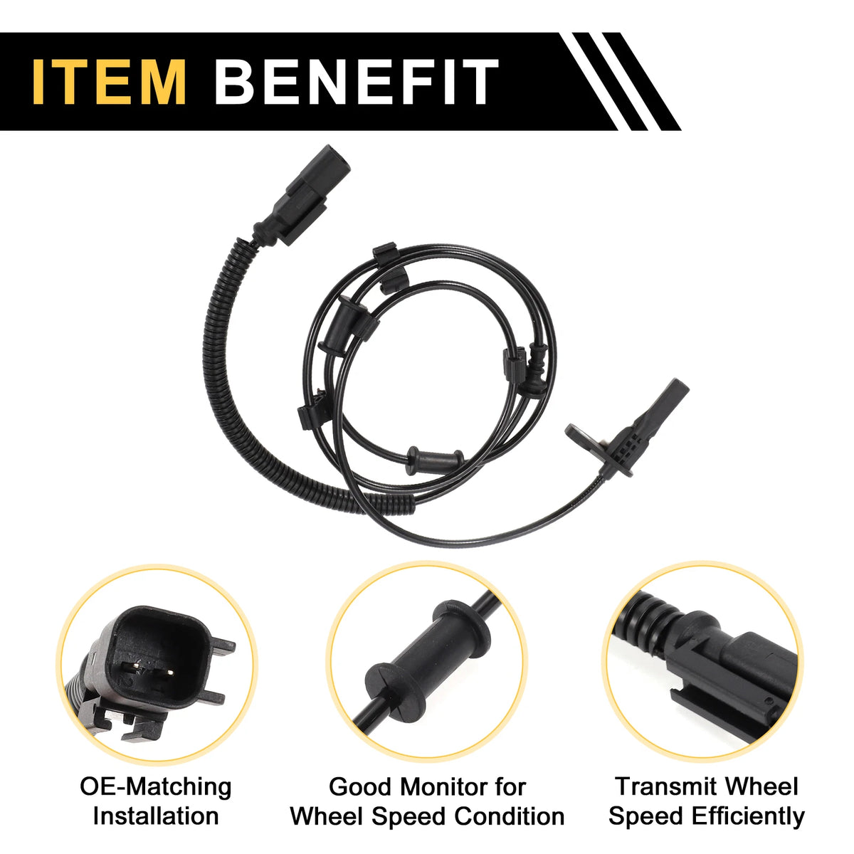ABS Wheel Speed Sensor No. 4779995AB/6, 8457713AA for Ram 3500 (2013–2018)