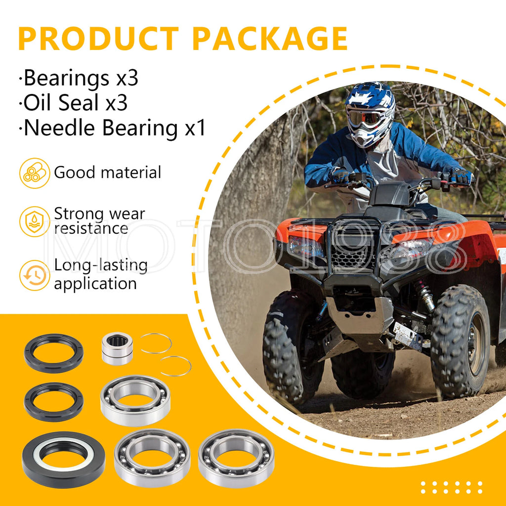 Rear Differential Bearing Seal Kit for Honda Rancher 420 TRX420, Foreman 500 520
