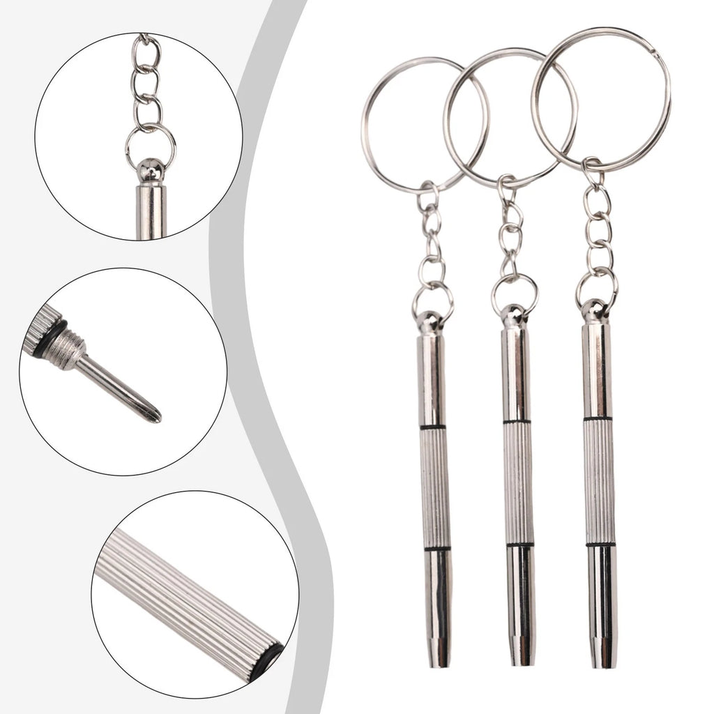 Portable Eyeglass Repair Tool Set with Cross & Flat Head Screwdrivers